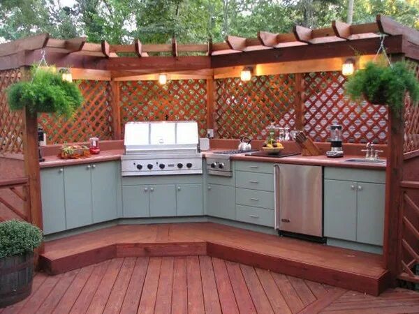 Кухонный гарнитур для дачи фото inexpensive outdoor kitchen ideas Buy-55