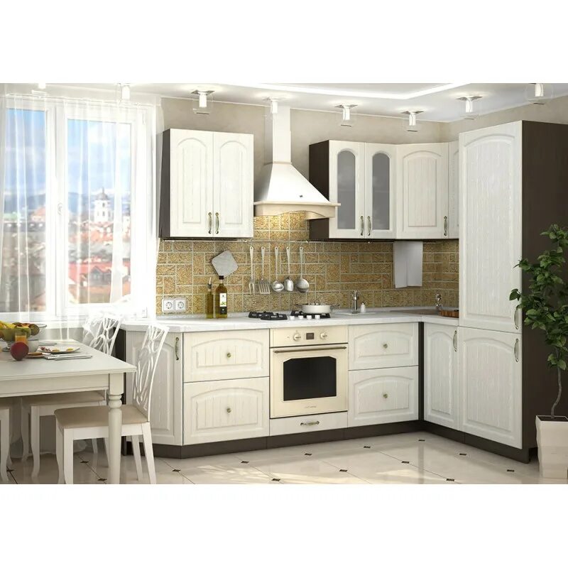 Кухонный гарнитур для светлой кухни фото Кухонный гарнитур "Верона" 2800х2100, купить в Перми, цены. Интернет-магазин "До