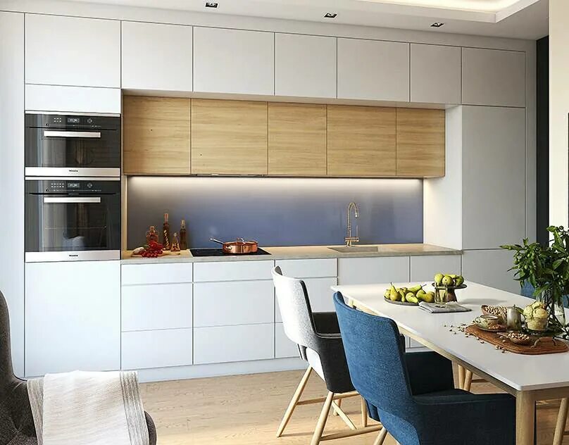 Кухонный гарнитур до потолка фото Современные кухни под потолок - нужны ли они, все за и против