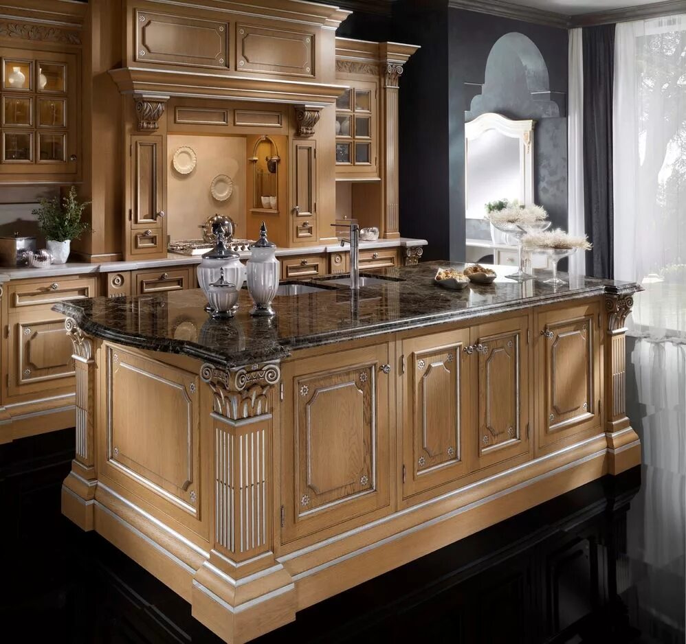 Кухонный гарнитур дорогие фото K101 - Итальянская мебель