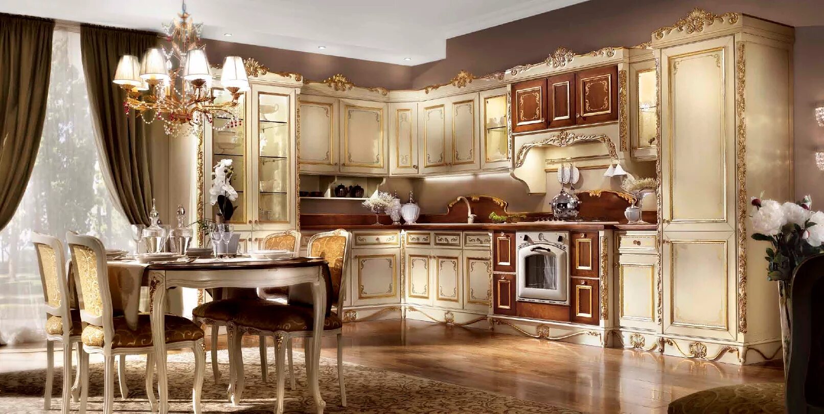 Кухонный гарнитур дорогие фото Кухня Lubiex by Essegi Calle Veneziane по цене от 480 000 руб. за п/м (погонный 