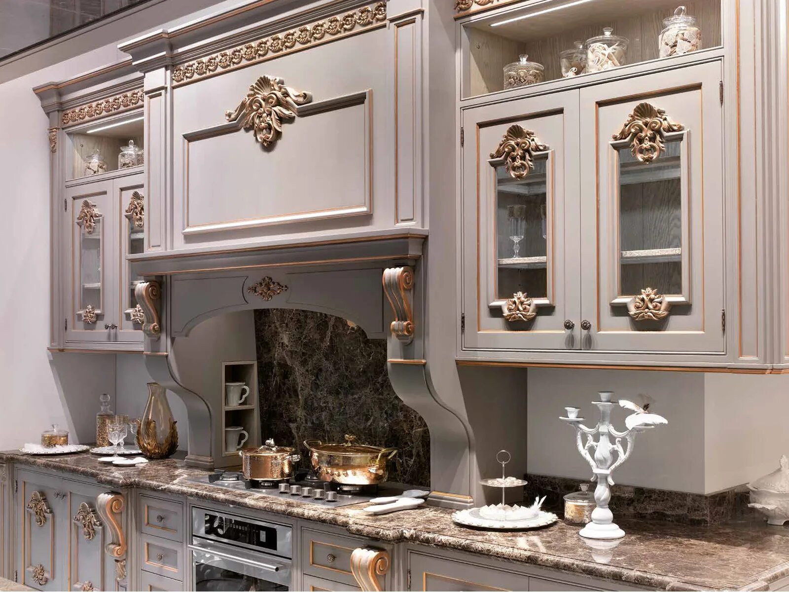 Кухонный гарнитур дорогие фото Итальянская кухня Anteprima San Pietroburgo фабрики FM BOTTEGA D'ARTRE - Ital-Co