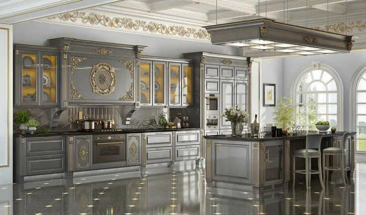 Кухонный гарнитур дорогие фото Pin by GreenMossDesign on кухня классика Classic kitchen design, Interior design