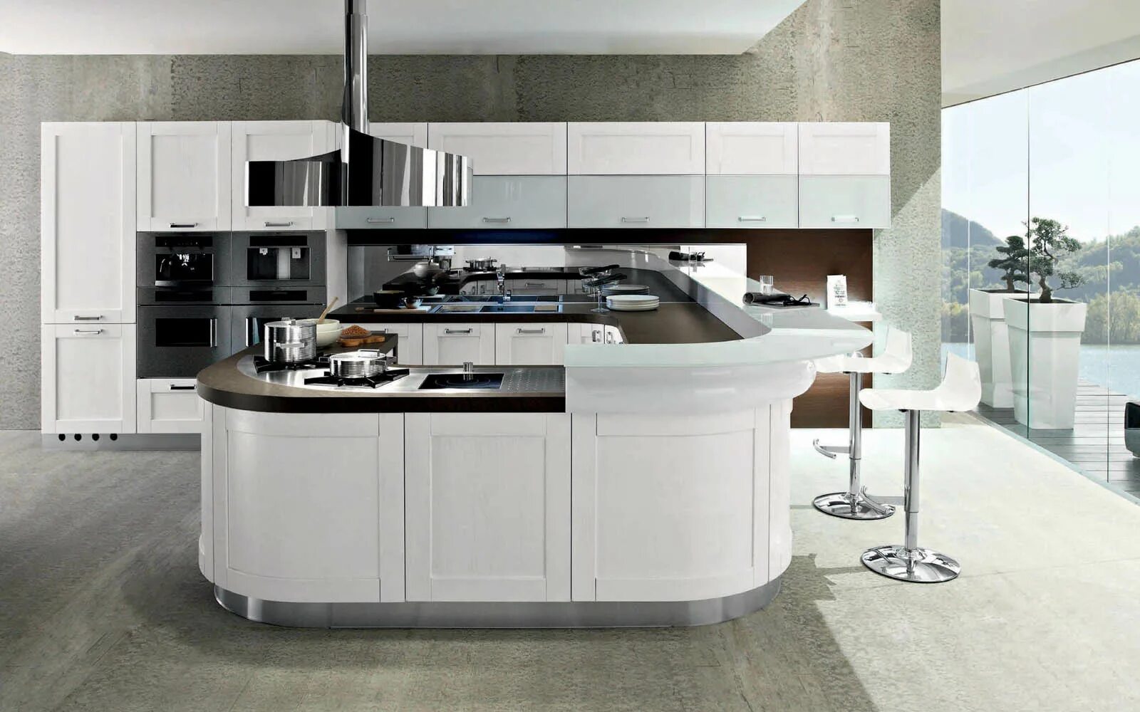 Кухонный гарнитур дорогие фото Эргономичная кухня Signoressa /M для дома Itacom