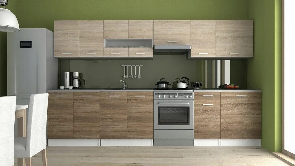 Кухонный гарнитур дуб фото Кухня eg-18 заказать недорого в Москве - 1Кухонный