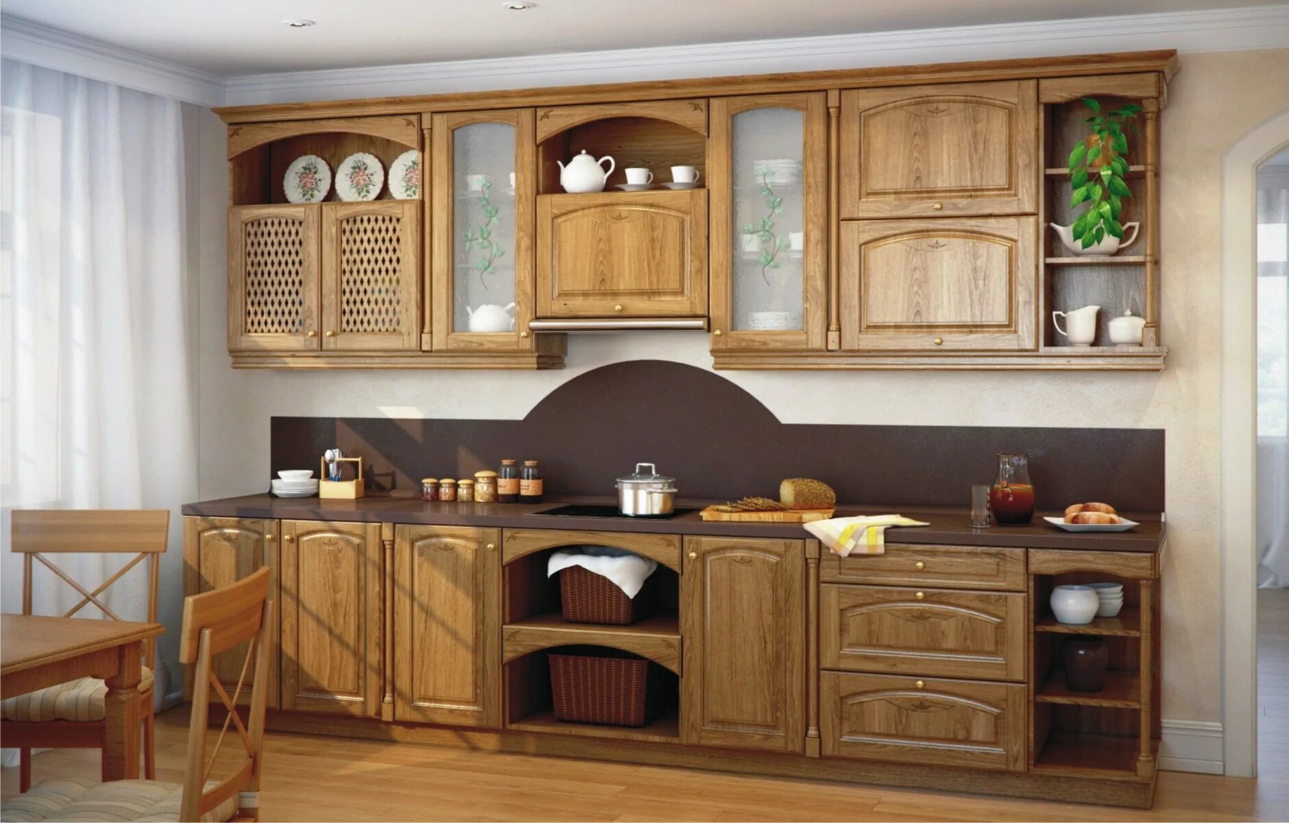 Кухонный гарнитур дуб фото Кухня "Дубрава"