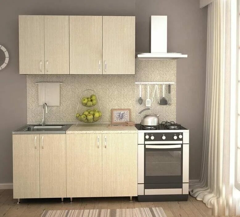 Кухонный гарнитур эконом фото Кухня Шале купить по цене 35 580 руб. с профессиональной сборкой и доставкой по 