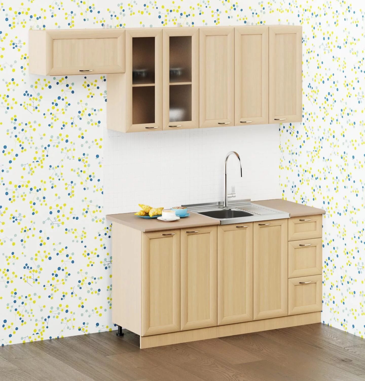 Кухонный гарнитур эконом фото Кухонный гарнитур Рамочный КХ-10 - купить с доставкой, цена в Первый Гипермаркет