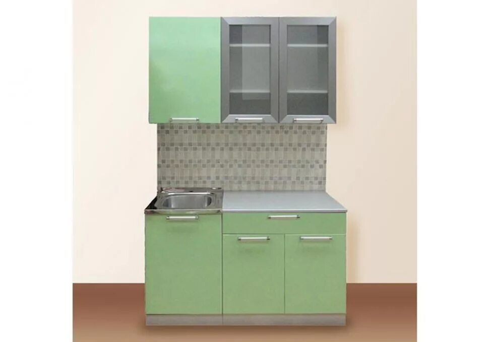 Кухонный гарнитур эконом фото Кухня Классика 1300 - купить недорого в интернет-магазине "Мебель Всем СПб" с до