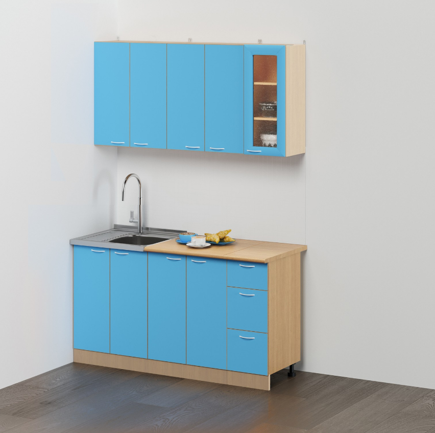 Кухонный гарнитур эконом фото Кухня "Эконом" № 2 по цене 20289 ₽ купить в Томске