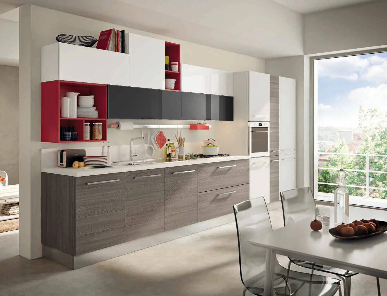 Кухонный гарнитур фото 2024 года Итальянская кухня SWING 09 фабрики LUBE - Ital-Collection