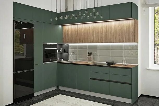 Кухонный гарнитур фото 2024 года Кухонный гарнитур "Маттео" - заказать у фабрики "Стильные кухни" в Москве Кухня,