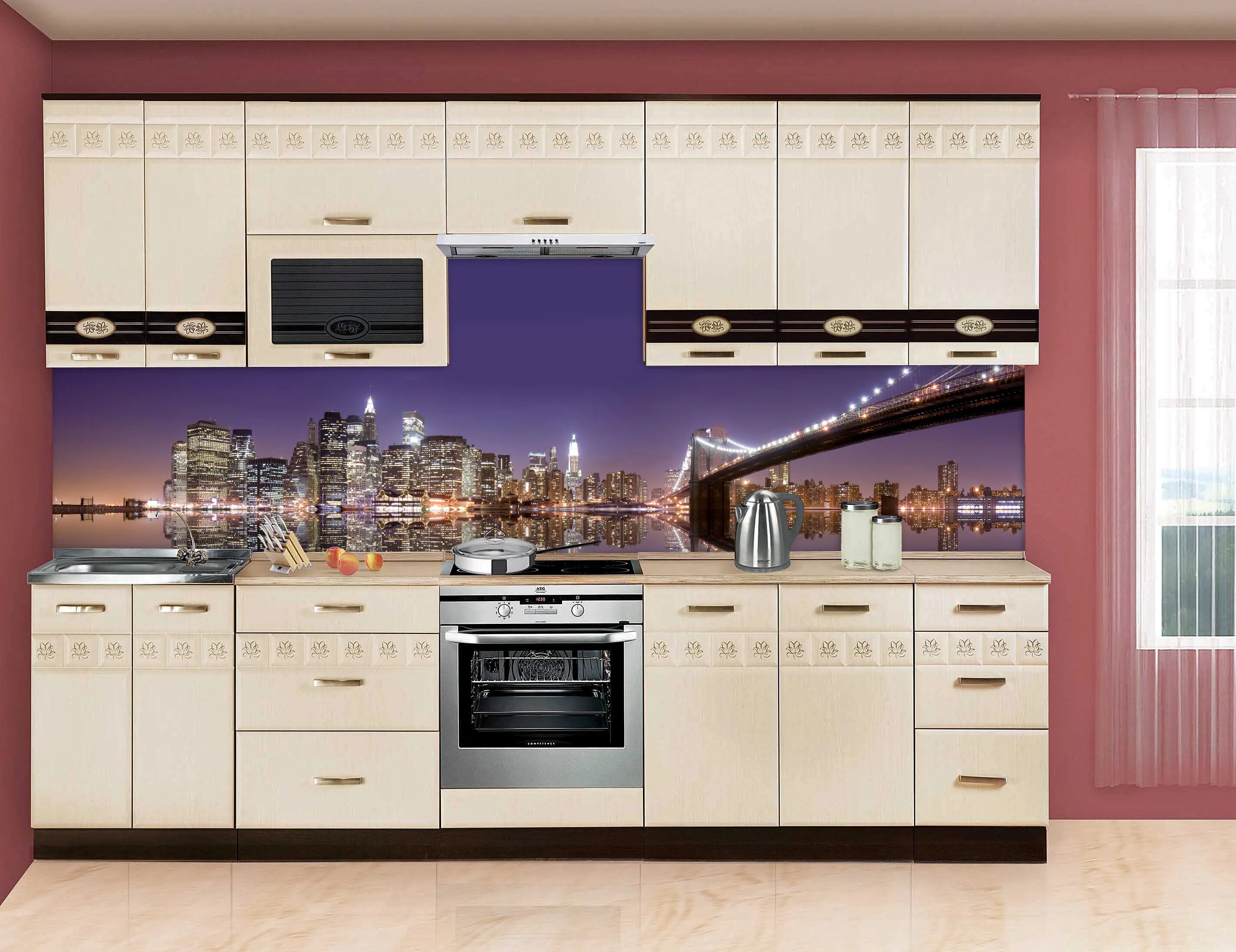 Кухонный гарнитур фото фартук Подбираем стеклянный фартук для кухни - REKPERM.RU - Портал о строительстве, рем