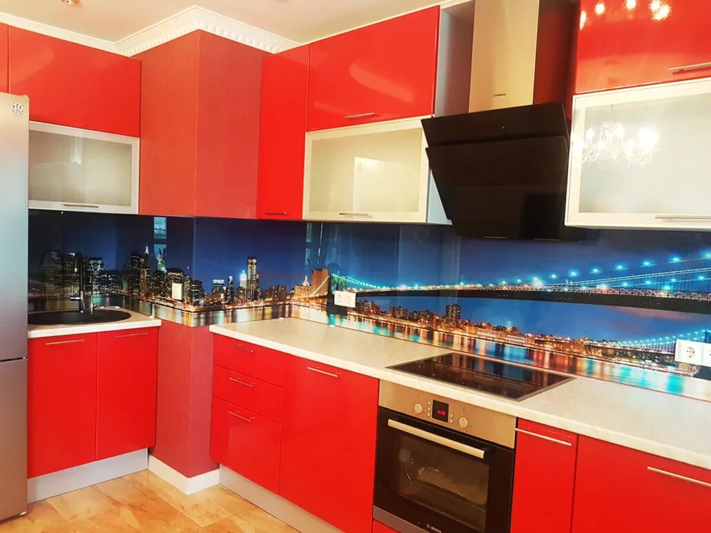 Кухонный гарнитур фото фартук Фартук для кухни - ООО "Плитек"