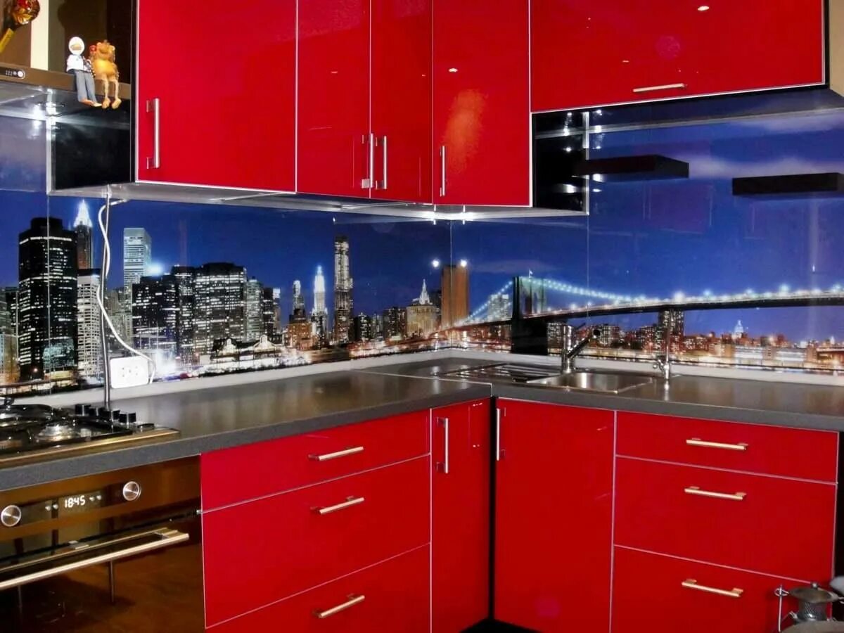 Кухонный гарнитур фото фартук Стеновые панели для кухни стекло: фото, с фотопечатью, отзывы, видео