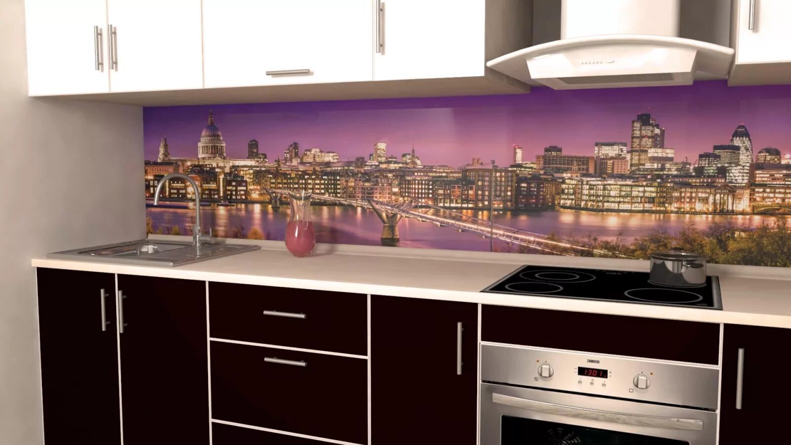 Кухонный гарнитур фото фартук Стеновая панель AF-38 " Каталог Олимп Мебель Смоленск