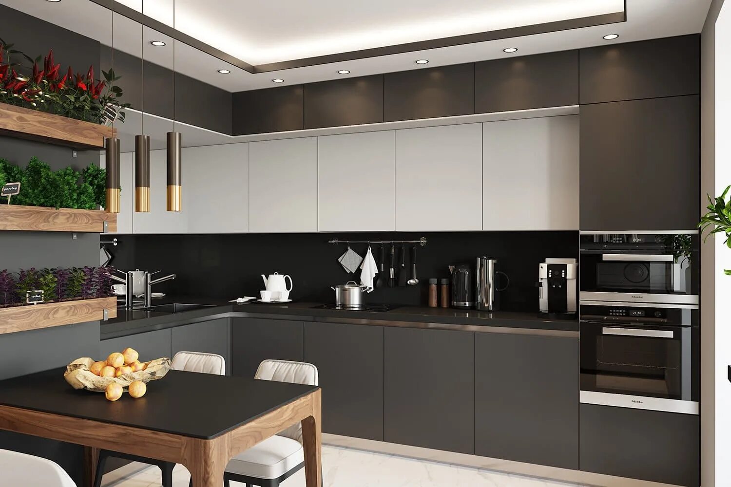 Кухонный гарнитур фото современный дизайн прямая Лайфхаки для кухни и дома Полезные хитрости