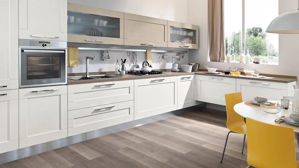 Кухонный гарнитур фото современный дизайн прямая Кухня Lube Gallery из Италии, купить итальянскую кухню Lube Gallery в Москве