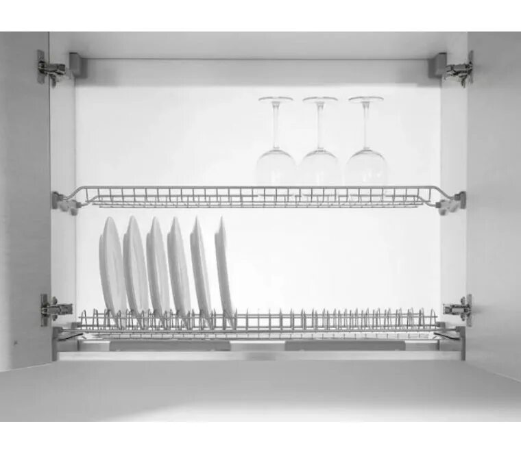 Кухонный гарнитур фото сушилка ᐉ Посудосушитель Inoxa Grey 2-х уровневый в базу 800 купить в Ростове недорого п