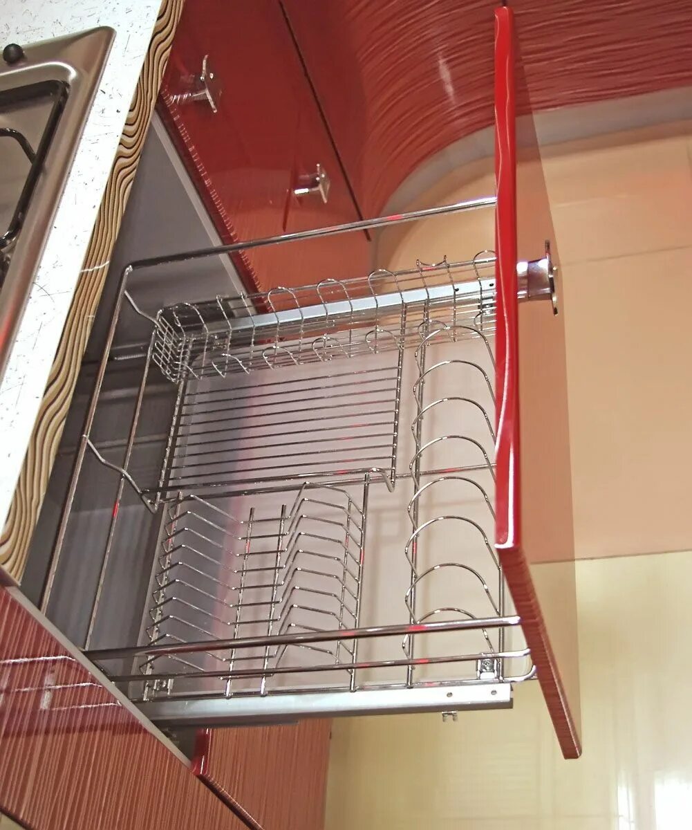 Кухонный гарнитур фото сушилка Кухонная Сушилка для Посуды В Шкаф: 115+ (Фото) Как Установить? Шкаф для посуды,