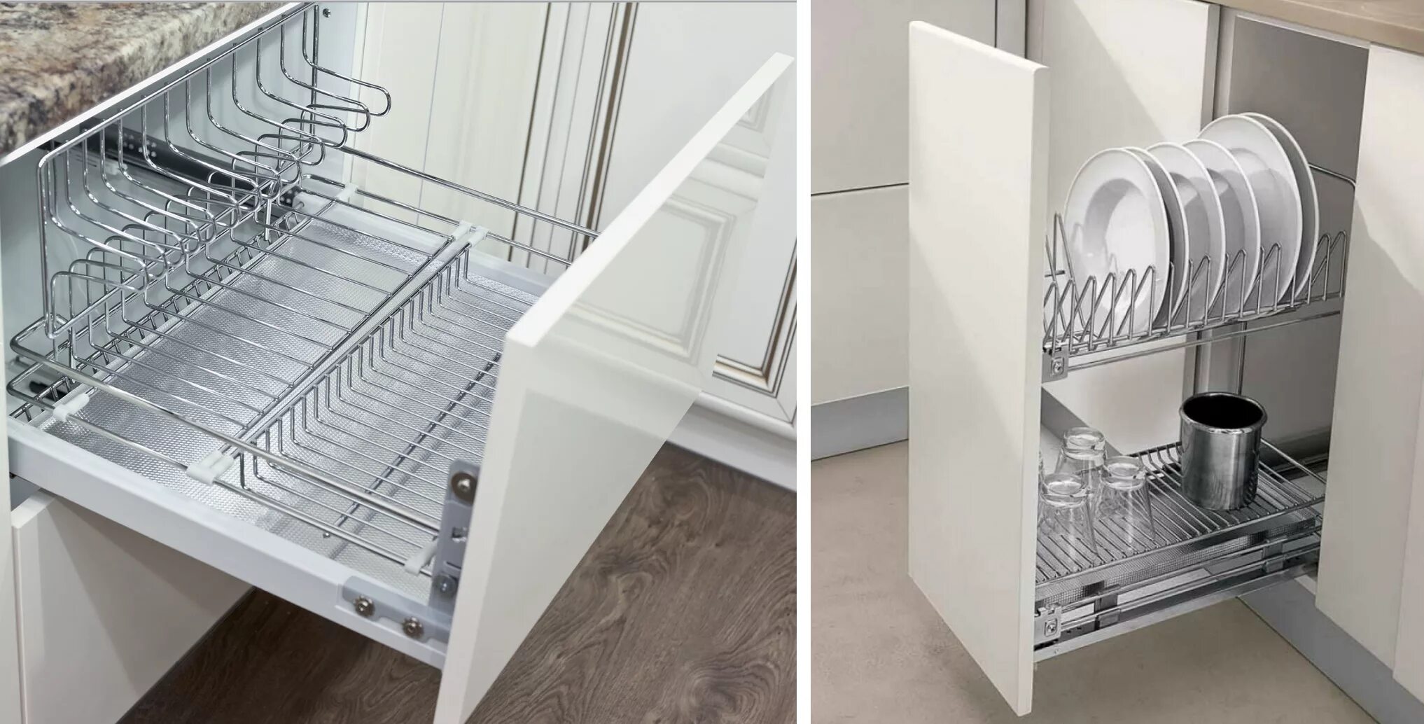 Кухонный гарнитур фото сушилка Кухонная тумба с ящиками выполняет важную роль в хранении вещей