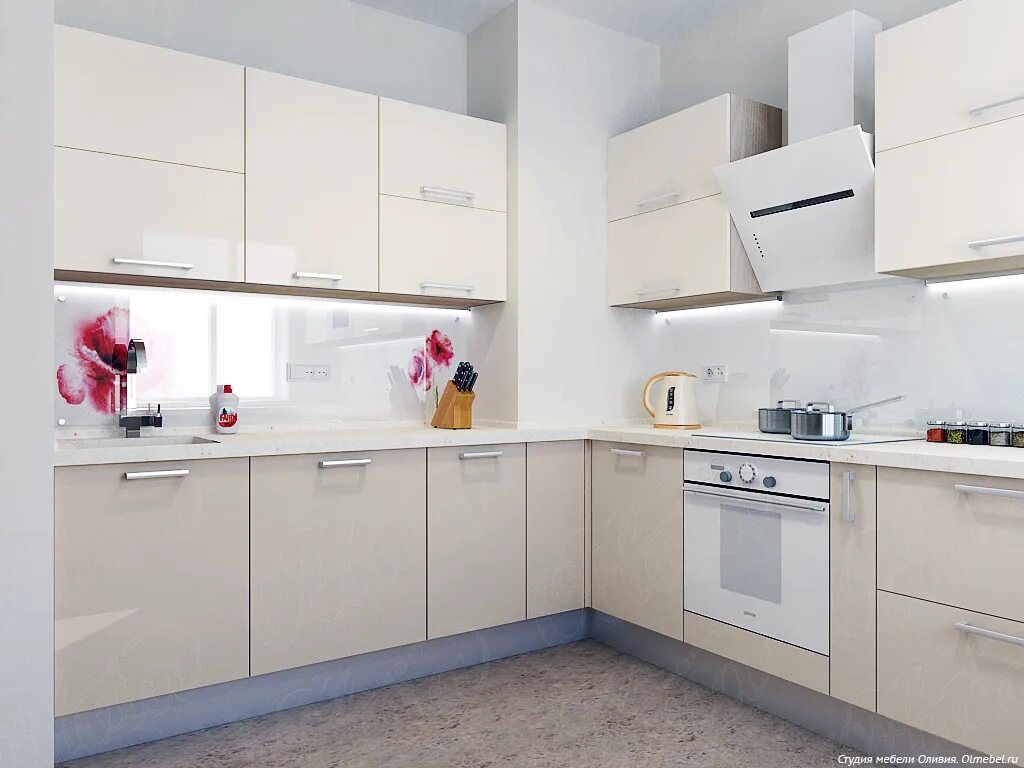 Кухонный гарнитур фото светлые тона Кухни светлые пластик
