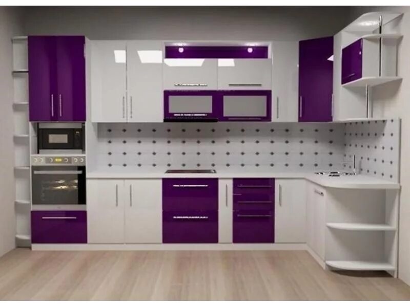 Кухонный гарнитур фото цена б у Угловая красивая кухня / Мебельная фабрика "Интерьер", г. Томск