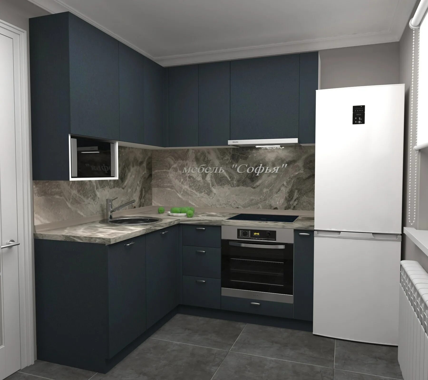 Кухонный гарнитур графит фото Кухня из мдф белый верх серый низ - 4sofa.ru