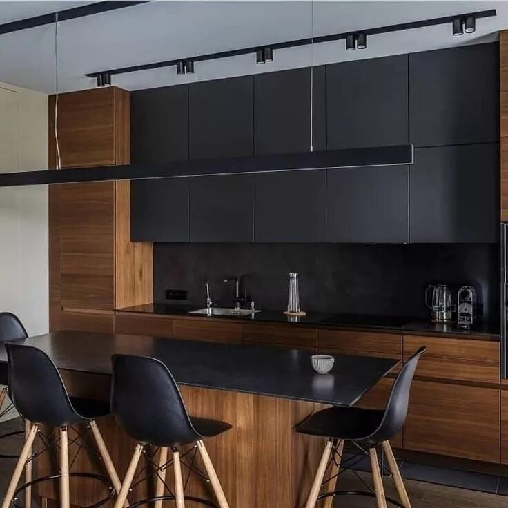 Кухонный гарнитур графит с деревом фото Today, we are going to share with you the modern bar stools your Christmas home 