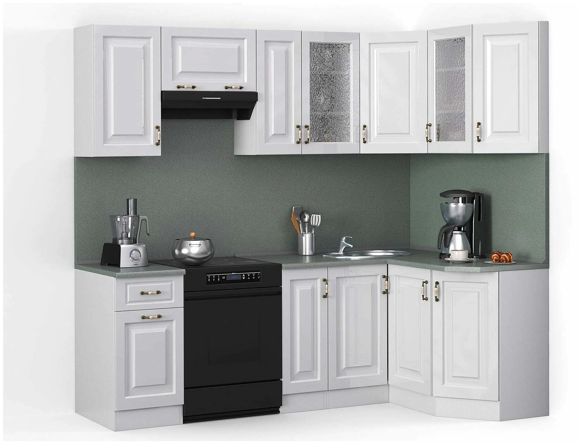 Кухонный гарнитур грейс угловой фото Кухни Столплит - 9 отзывов с ценами и фото