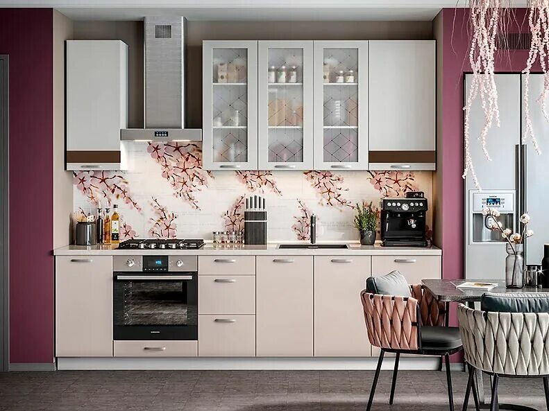 Кухонный гарнитур грейс угловой фото Композиция 4 Грейс с доставкой купить в Петербурге