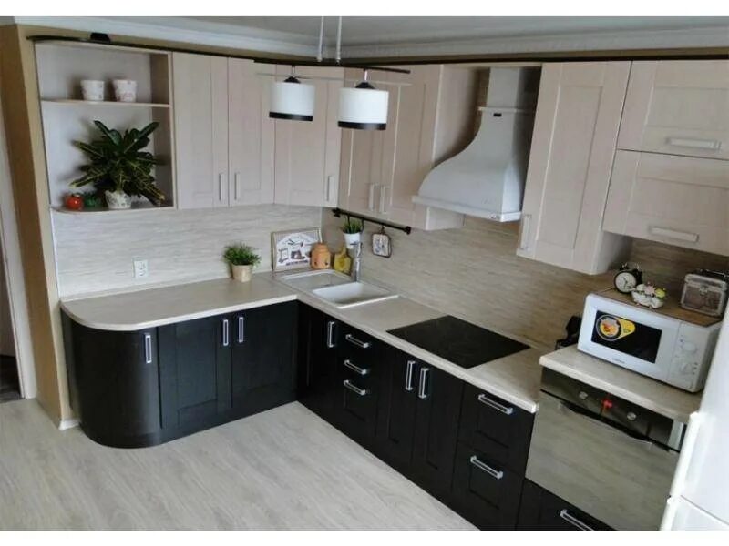 Кухонный гарнитур грейс угловой фото Угловые кухни Барс мебель купить в Ростове-на-Дону ☎ Каталог с ценами от произво