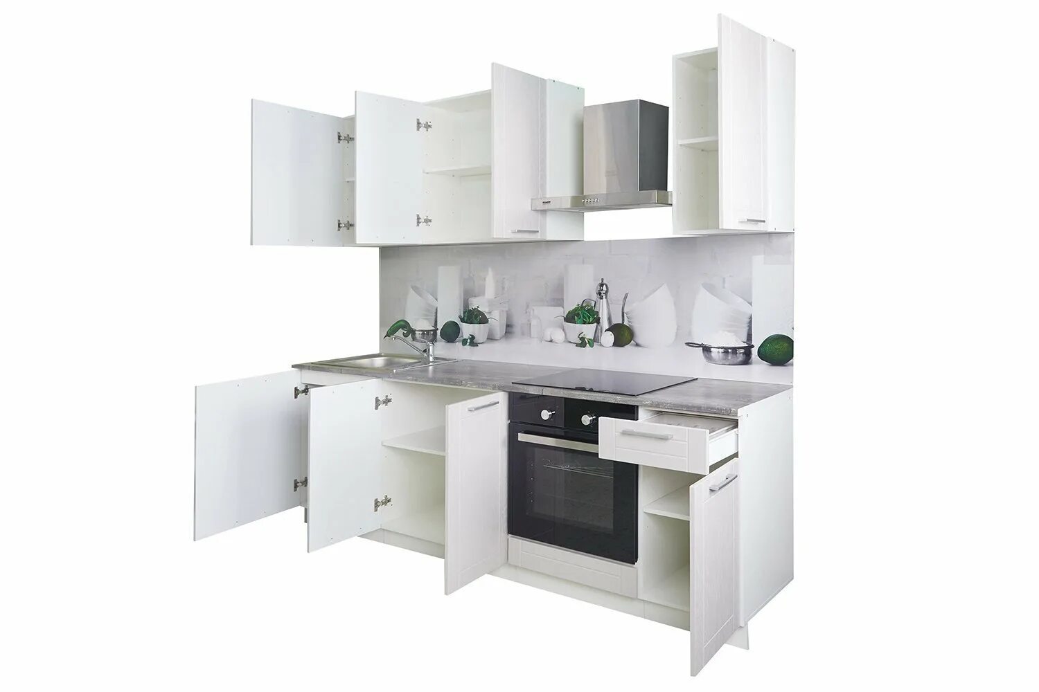 Кухонный гарнитур хофф фото Кухонный гарнитур Hoff Стелла 2,4 м 240х210х60 см - купить в hoff.ru, цена на Ме