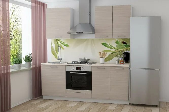 Кухонный гарнитур хофф фото Прямые модульные кухни купить по выгодной цене в интернет-магазине HOFF.ru