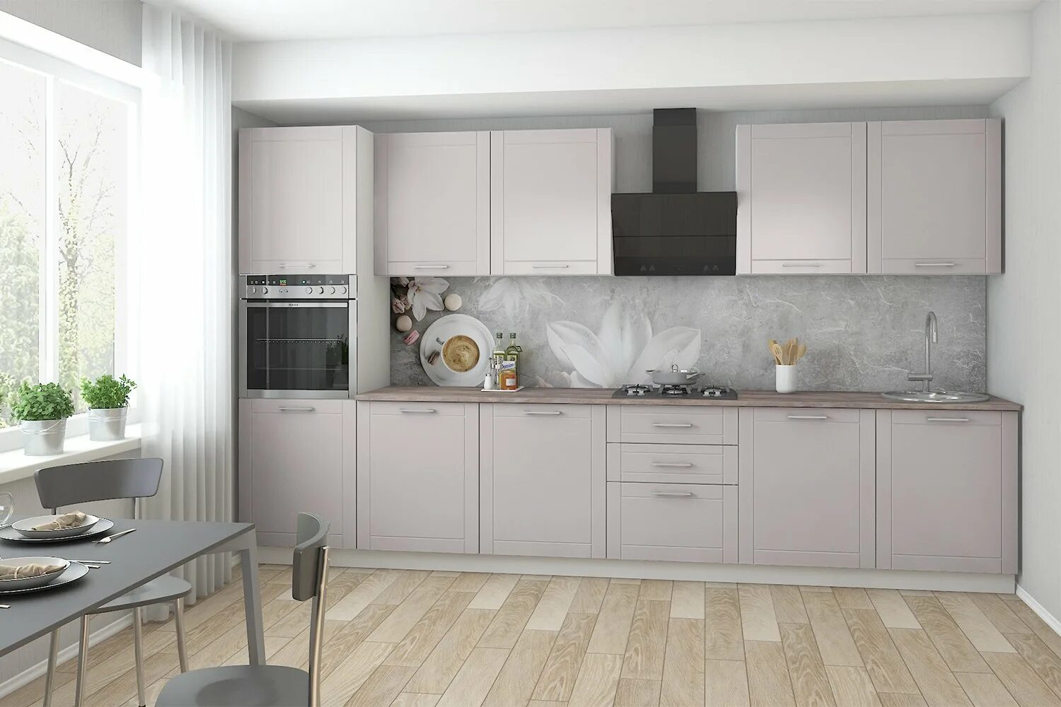 Кухонный гарнитур хофф фото Модульный кухонный гарнитур Стелла 3,6 м - купить по цене 85 335 рублей в интерн