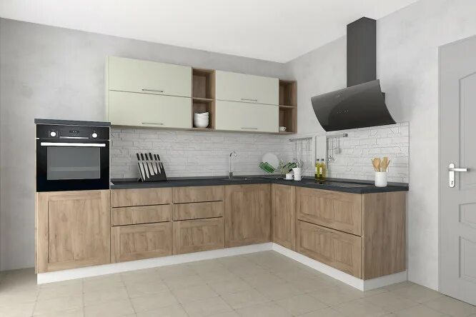 Кухонный гарнитур хофф фото Модульный кухонный гарнитур Саманта 3x1,95 м - купить по цене 5 408 рублей в инт