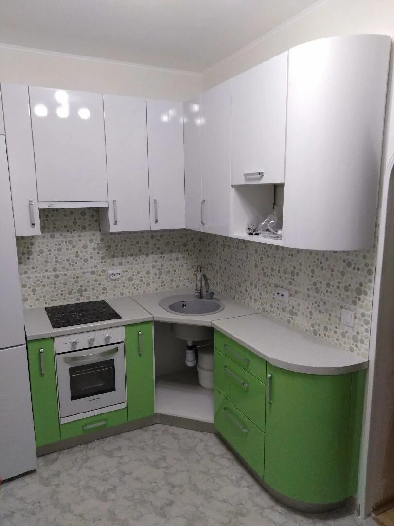 Кухонный гарнитур хрущевка фото цена Фотографии работы: Кухня 6кв.м. под ключ