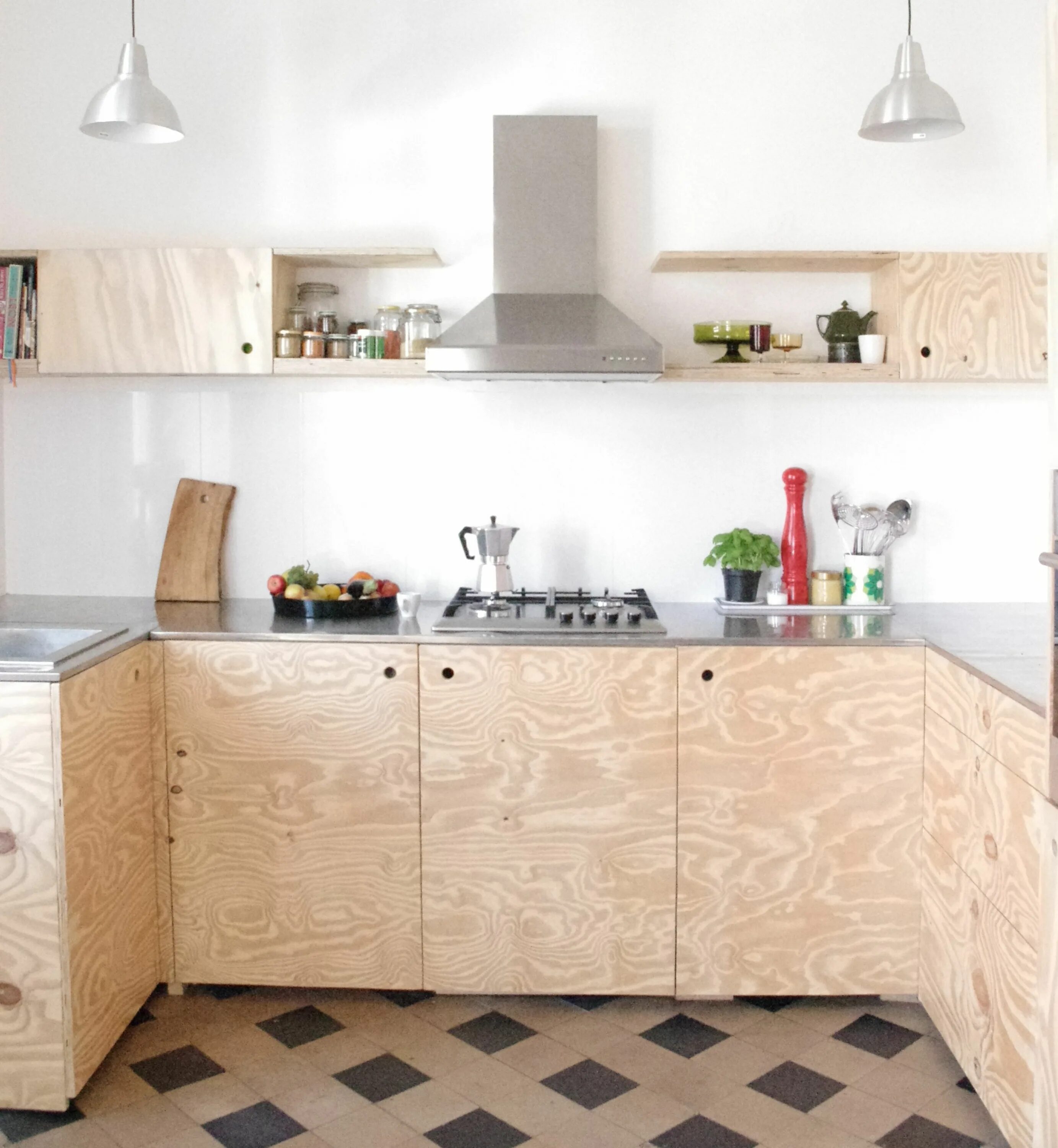 Кухонный гарнитур из фанеры фото Wohnideen für Holzliebhaber: Sperrholz und Plywood Plywood kitchen, Kitchen inte