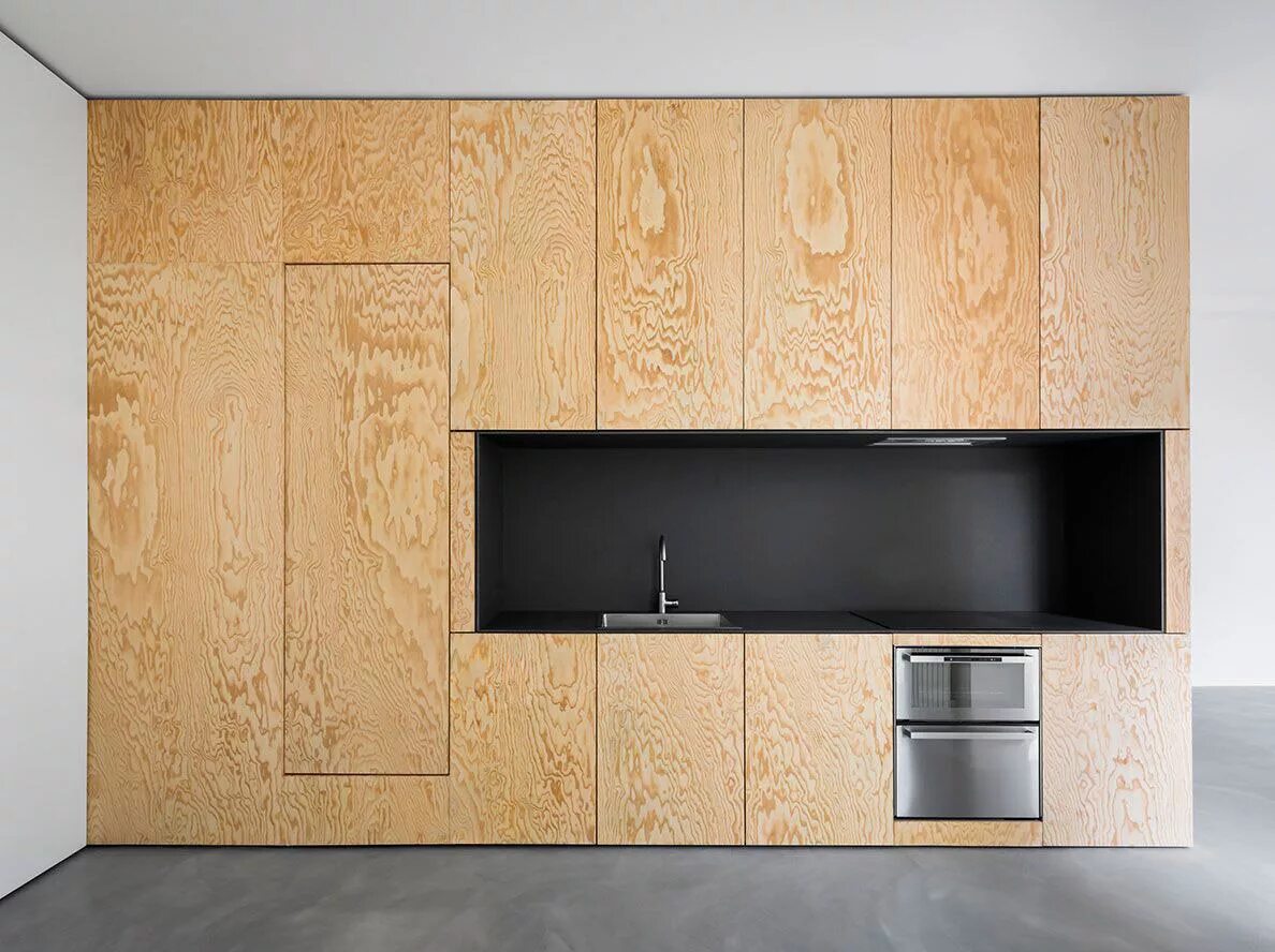 Кухонный гарнитур из фанеры фото FANERAMEBEL: модульные кухни из фанеры