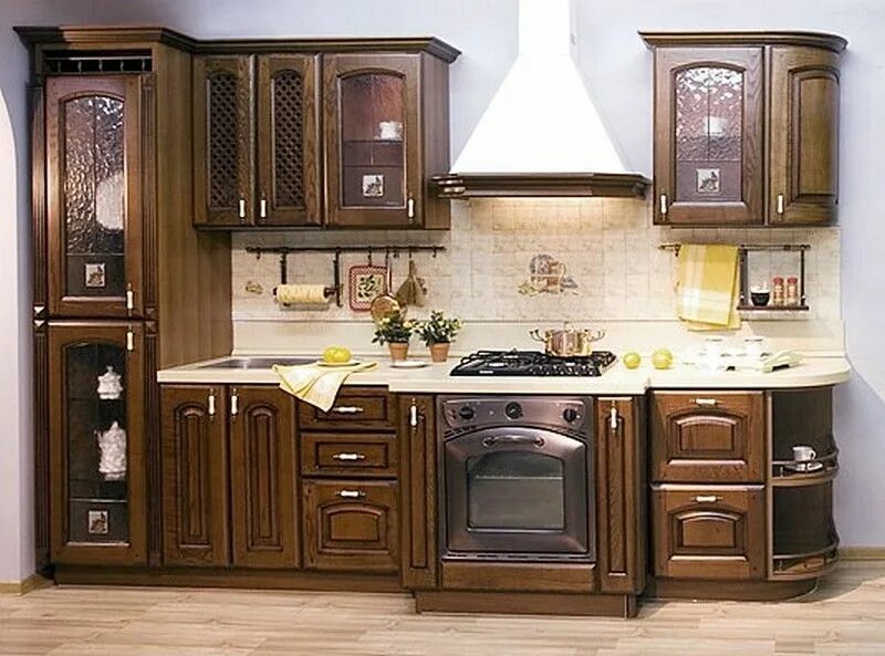 Кухонный гарнитур из массива дерева фото Купить Кухня Массив № 47