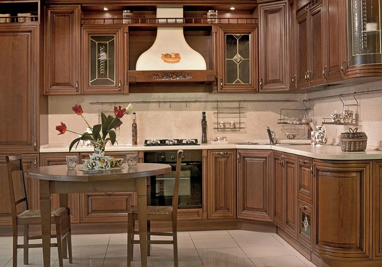 Кухонный гарнитур из массива дерева фото Кухонные фасады фирмы - найдено 90 фото