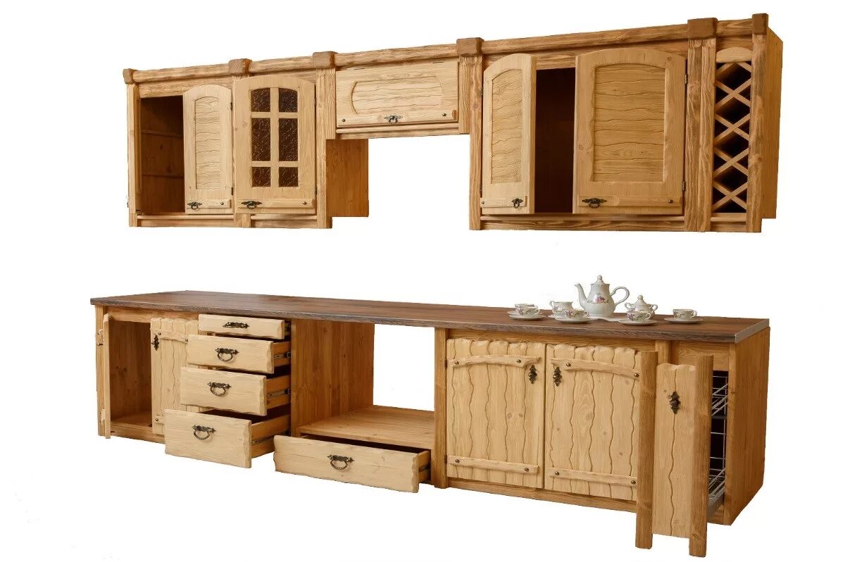 Кухонный гарнитур из массива дерева фото Кухня 2 Белорусская мебель СПБ