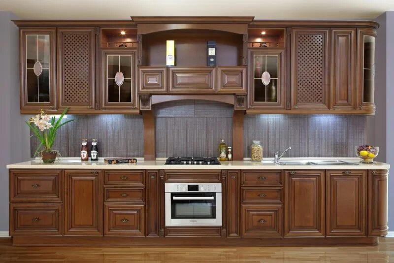 Кухонный гарнитур из массива дерева фото Кухни из Массива: плюсы и минусы - Генеральная уборка