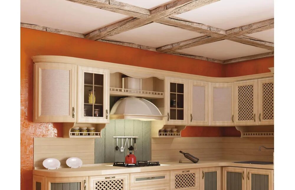 Кухонный гарнитур кантри фото Модульная кухня Кантри (Сономе эйч светлая) - купить в Новосибирске - интернет-м