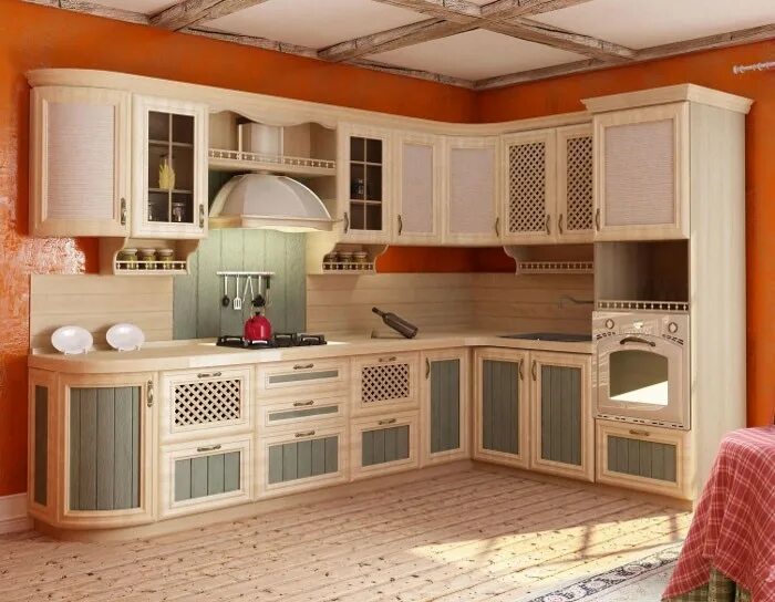 Кухонный гарнитур кантри фото Кухня Кантри сонома светлая купить в Краснодаре - МебельПик