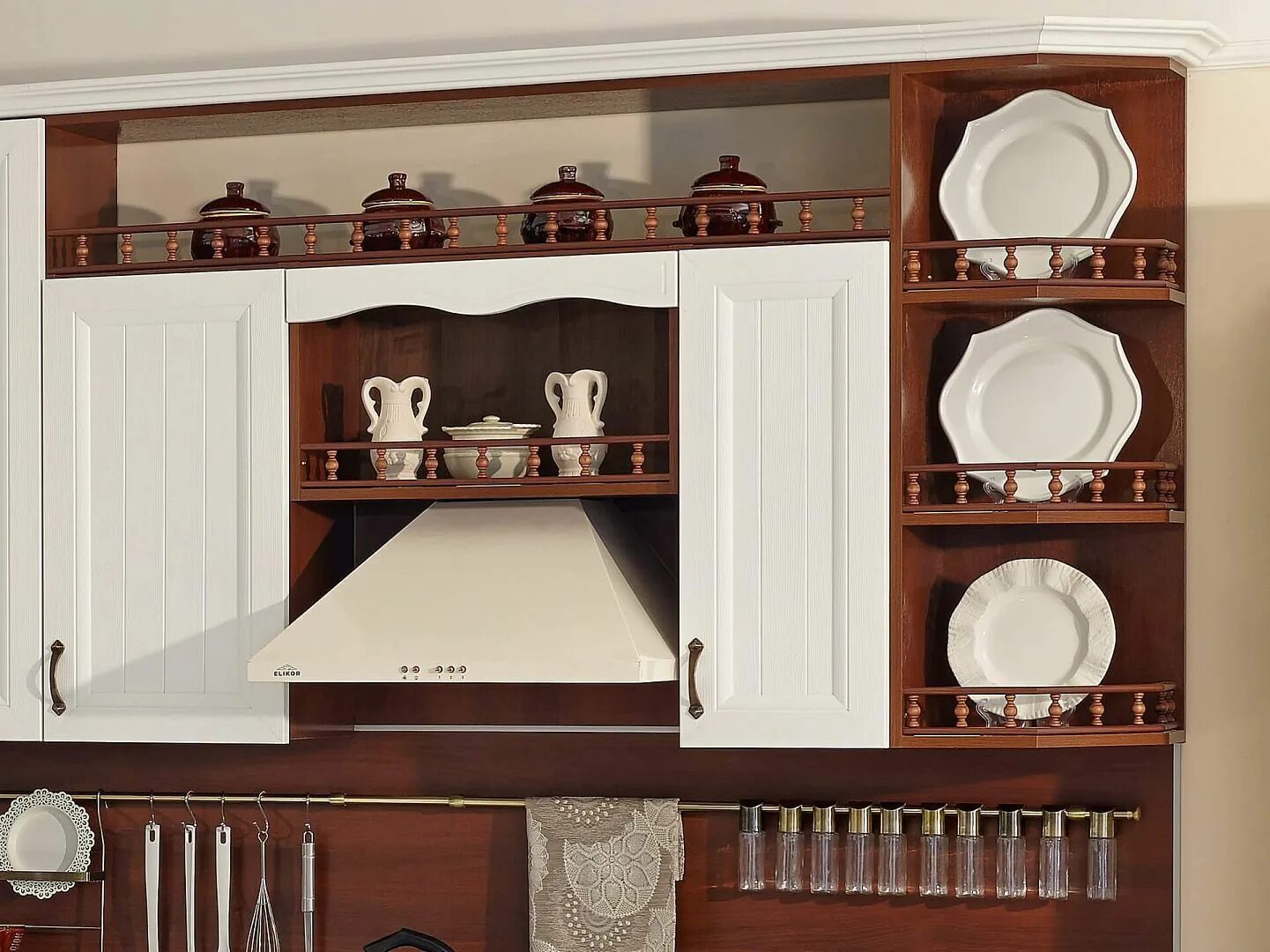 Кухонный гарнитур кантри фото Модульная кухня Кантри, Ясень светлый