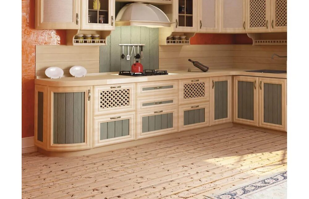 Кухонный гарнитур кантри фото Модульная кухня Кантри (Сономе эйч светлая) - купить в Новосибирске - интернет-м