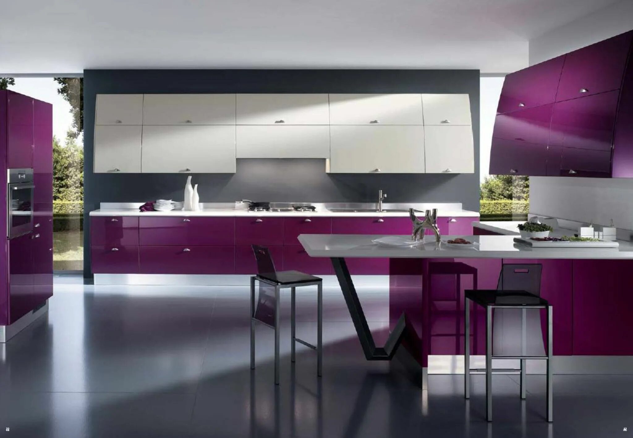 Кухонный гарнитур картинки дизайн интерьера Product Design by carmen laura Kitchen interior design modern, Purple kitchen de