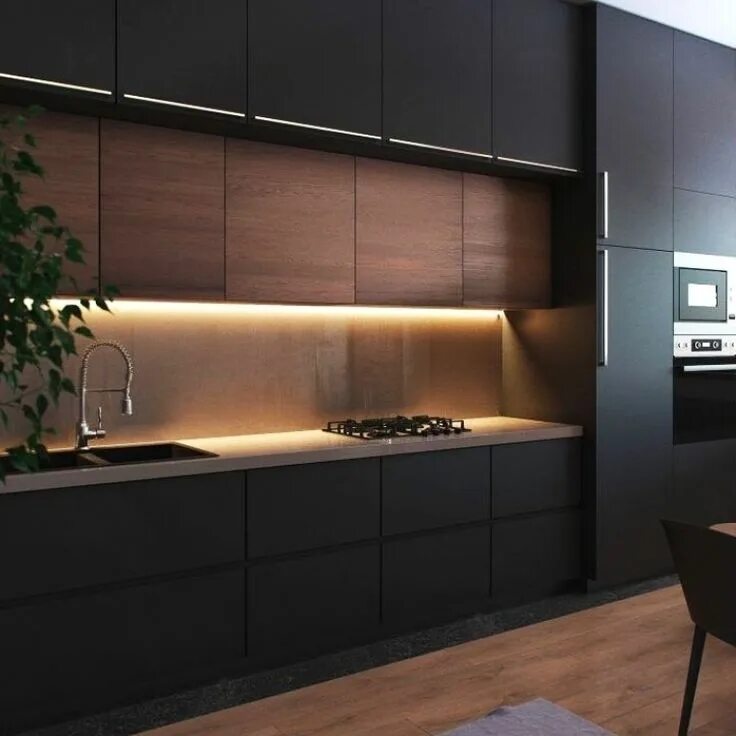 Кухонный гарнитур картинки дизайн интерьера Med Tech. Запись со стены. Kitchen interior design modern, Kitchen interior desi