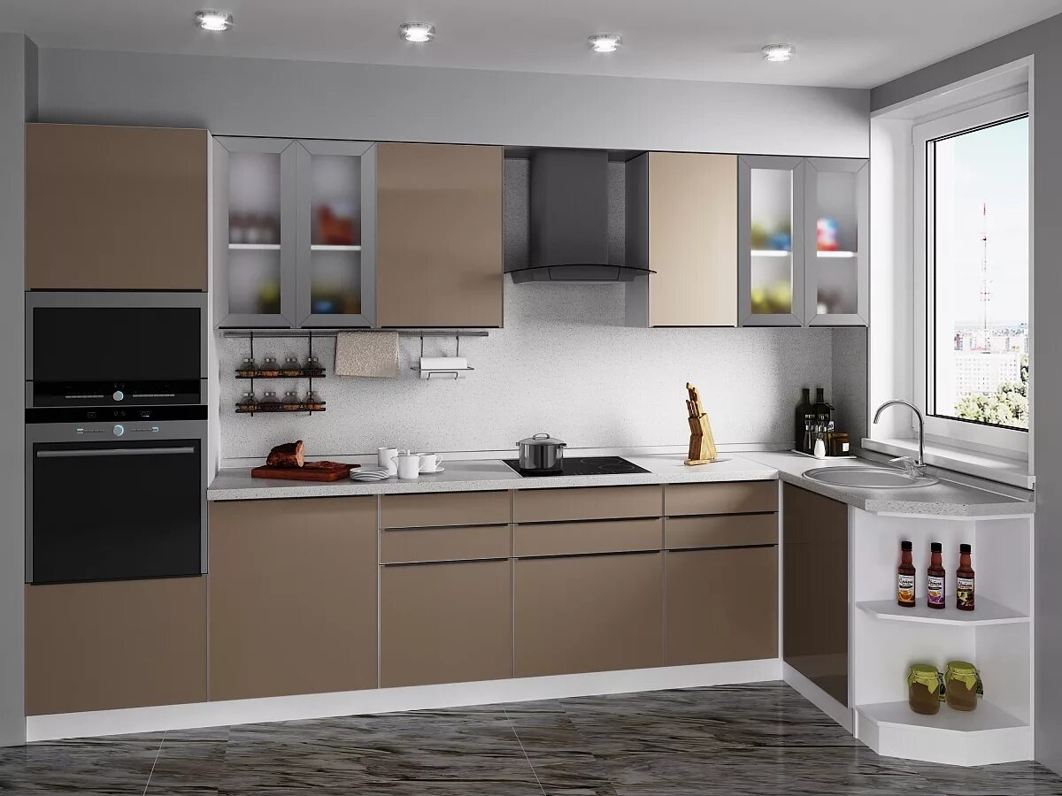 Кухонный гарнитур картинки фото дизайн Кухонный гарнитур Фьюжн-AL-04 - купить с доставкой по низкой цене